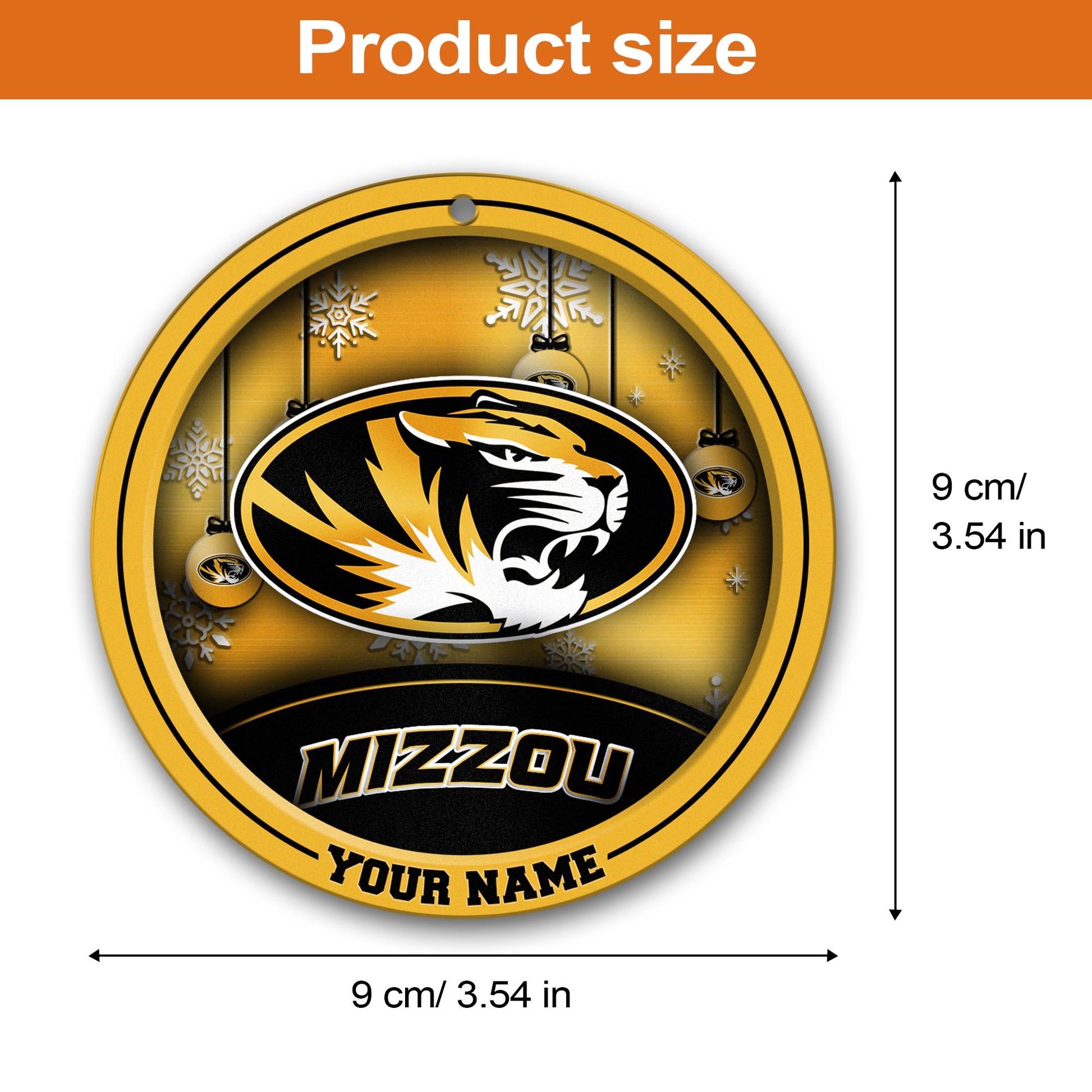 Missouri Tigers Circle Aluminium Custom Ornament 2 Side Trending New Arrivals H52912 ETUG311023