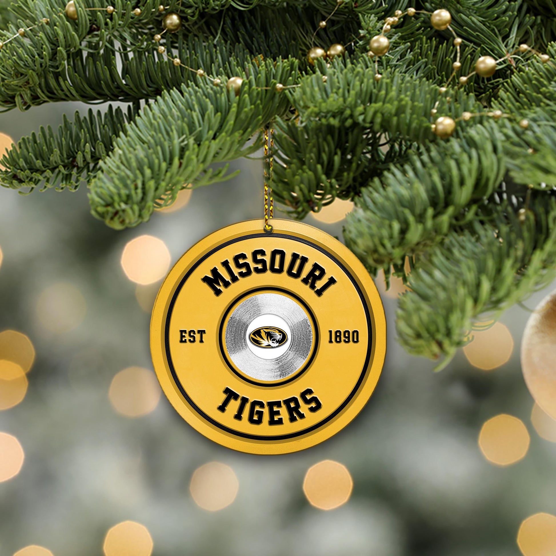 Missouri Tigers Fitness Circle Aluminium Ornament 2 Side Trending New Arrivals H52883 ETUG311023