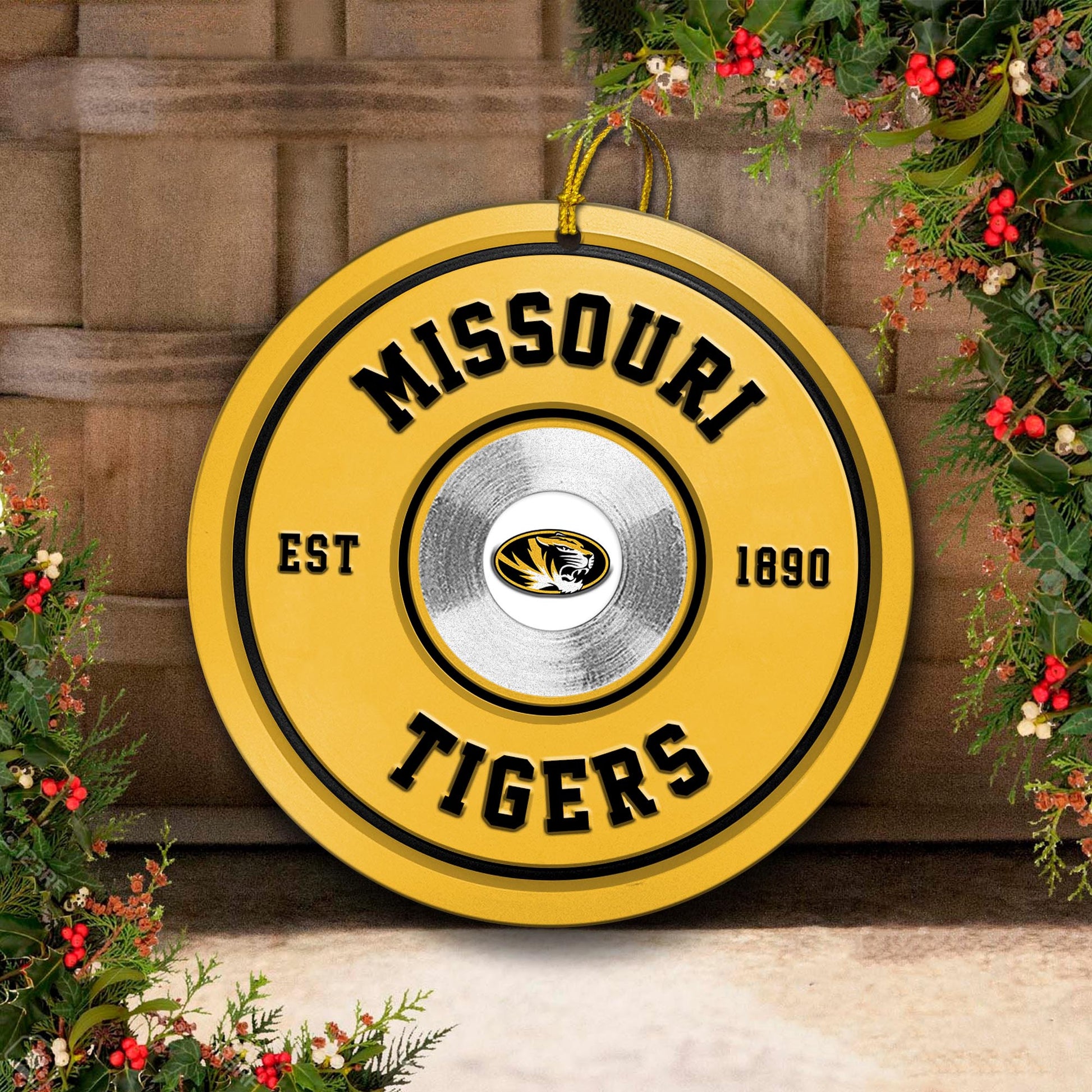 Missouri Tigers Fitness Circle Aluminium Ornament 2 Side Trending New Arrivals H52883 ETUG311023