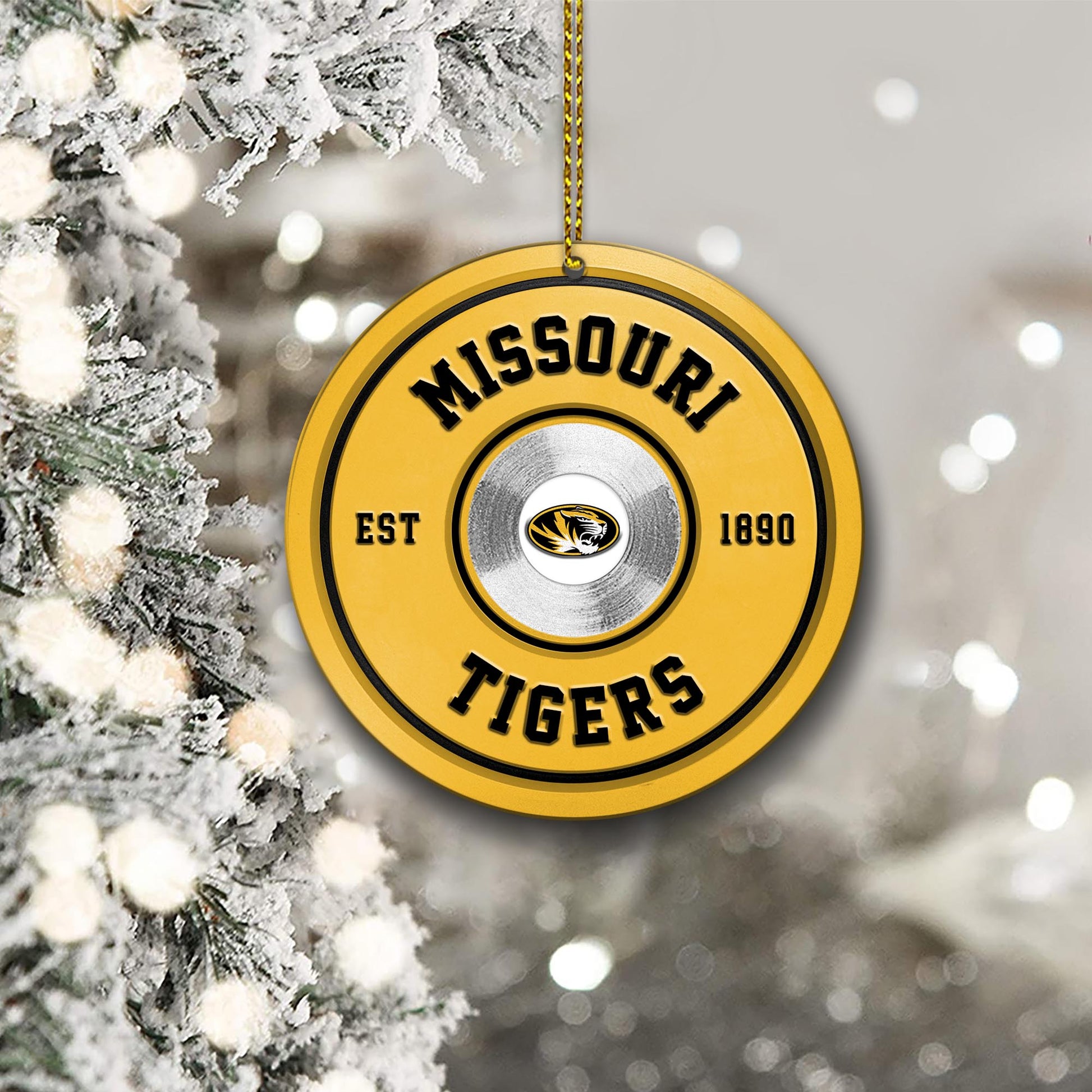 Missouri Tigers Fitness Circle Aluminium Ornament 2 Side Trending New Arrivals H52883 ETUG311023