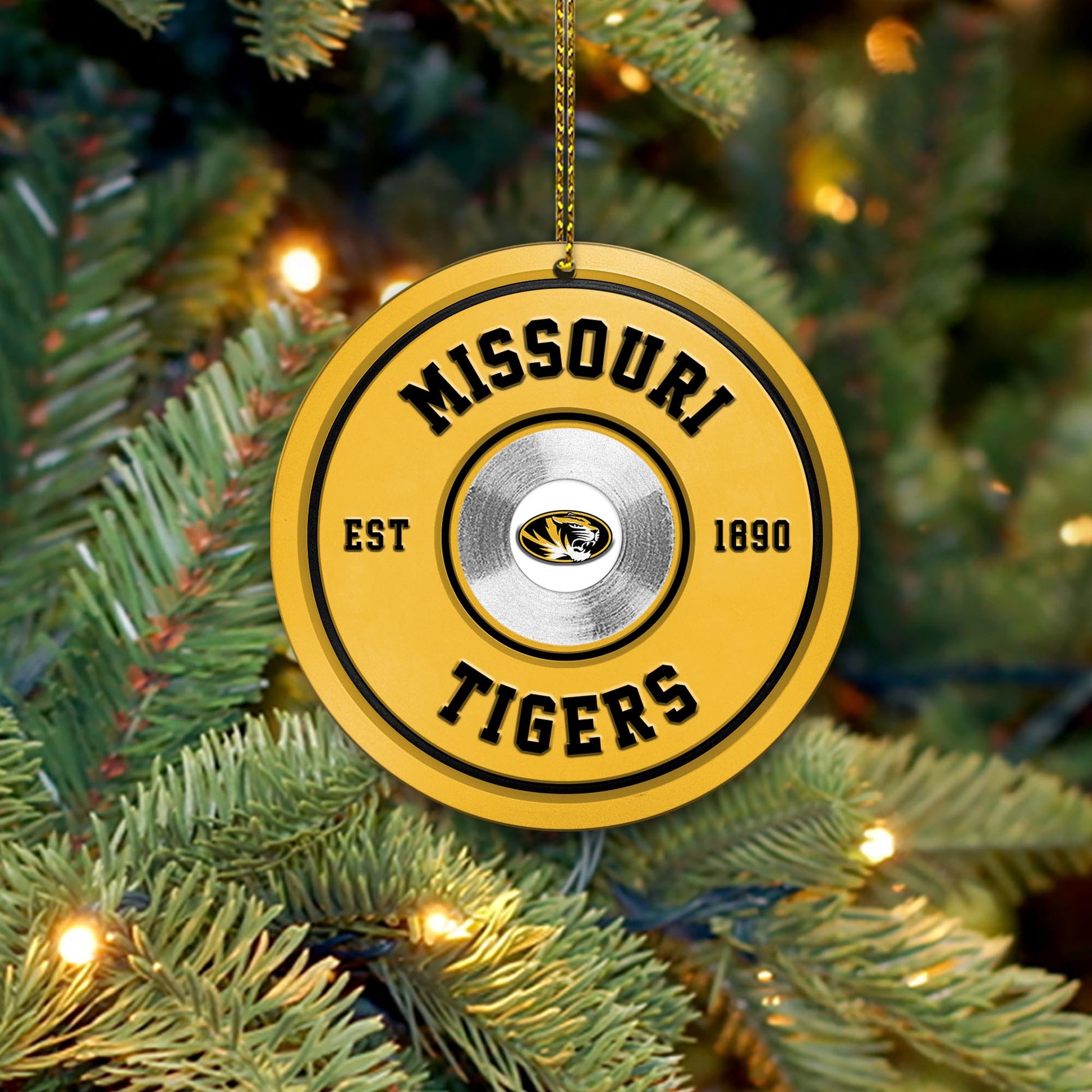Missouri Tigers Fitness Circle Aluminium Ornament 2 Side Trending New Arrivals H52883 ETUG311023