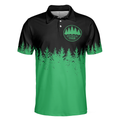 Stupid Tree Funny Definition Polo Shirt Black And Green Pine Forest Polo Shirt For Men - 3