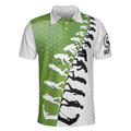 The Evolution Of Golfer Through Generations Golf Polo Shirt White And Green Golf Shirt For Men - 3