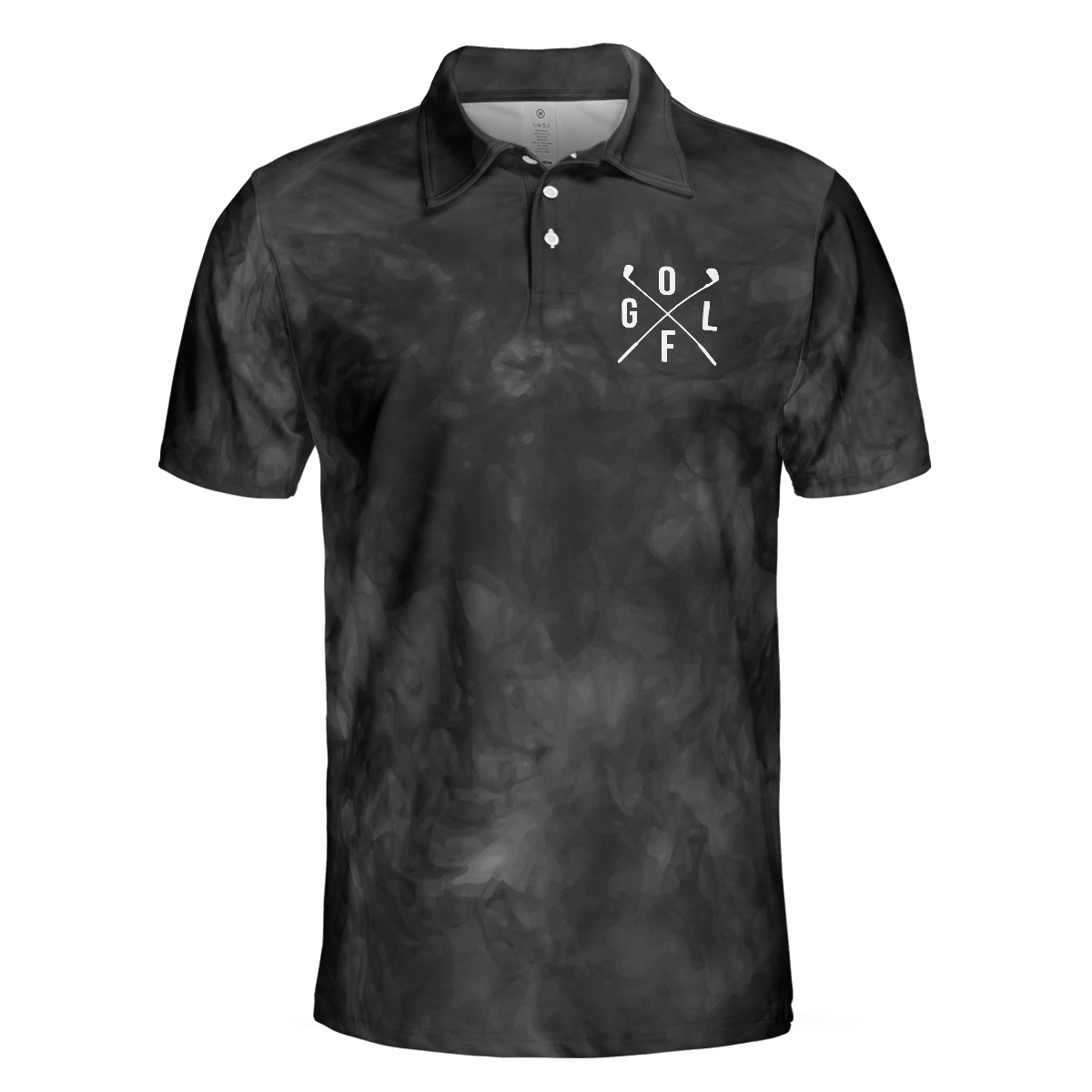 Premium Smoke Background Golf Polo Shirt Black Smoke Golfer Polo Shirt Best Golf Shirt For Men - 3