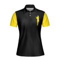 Definition Of Golf Girl Golf Short Sleeve Women Polo Shirt Black And Yellow Golf Shirt For Ladies - 3