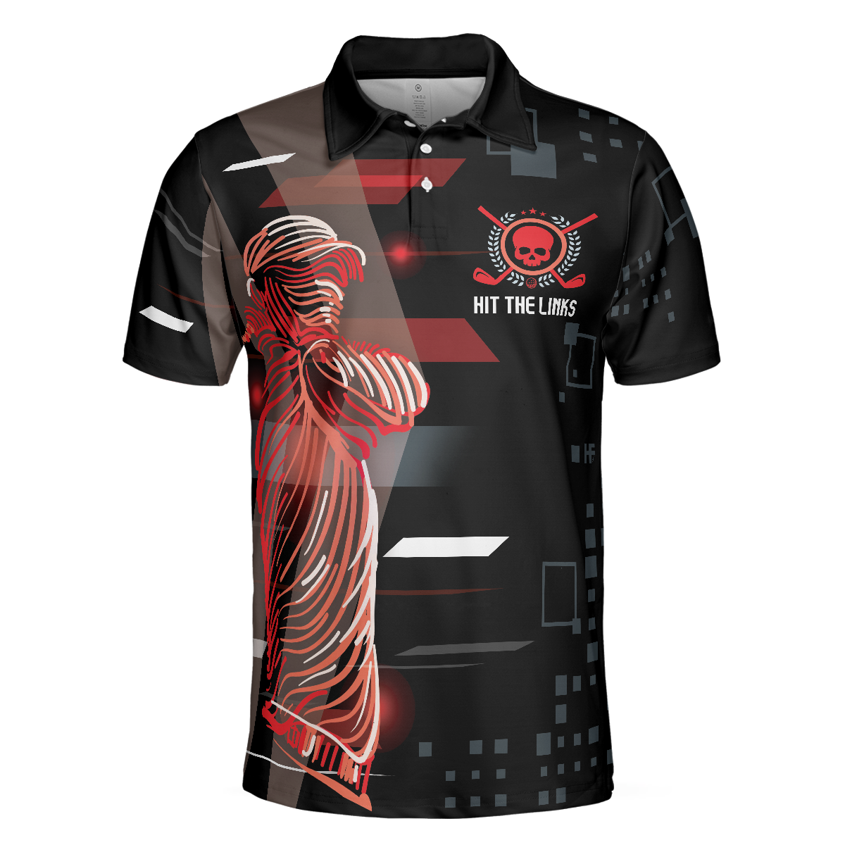 Cant Wait To Hit The Links Golf Digital Style Polo Shirt Modern Skull Polo Shirt Best Golf Shirt For Men - 3