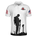 Lest We Forget Veteran Polo Shirt White American Flag Veterans Day Shirt Best Gift For Veterans - 3