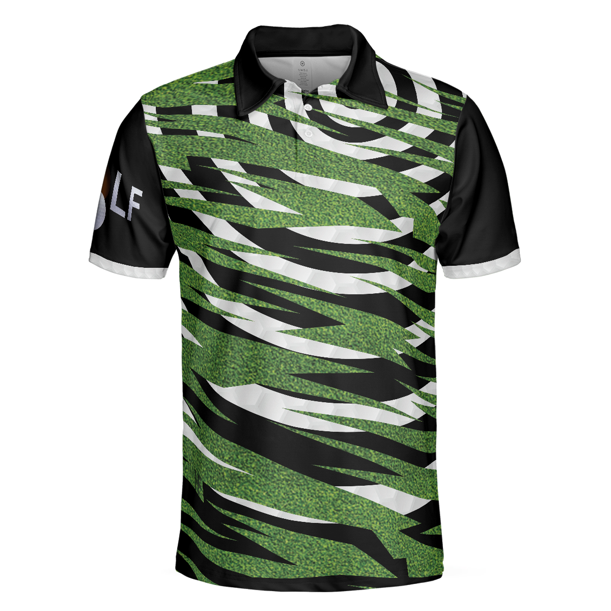 Unique Golfer Design With Ripped Texture Golf Polo Shirt Basic Spiral Pattern Golf Shirt Design - 3