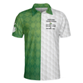 I Was One Under Today Golf Polo Shirt White And Green Golfing Shirt Gift Idea For Male Players - 3