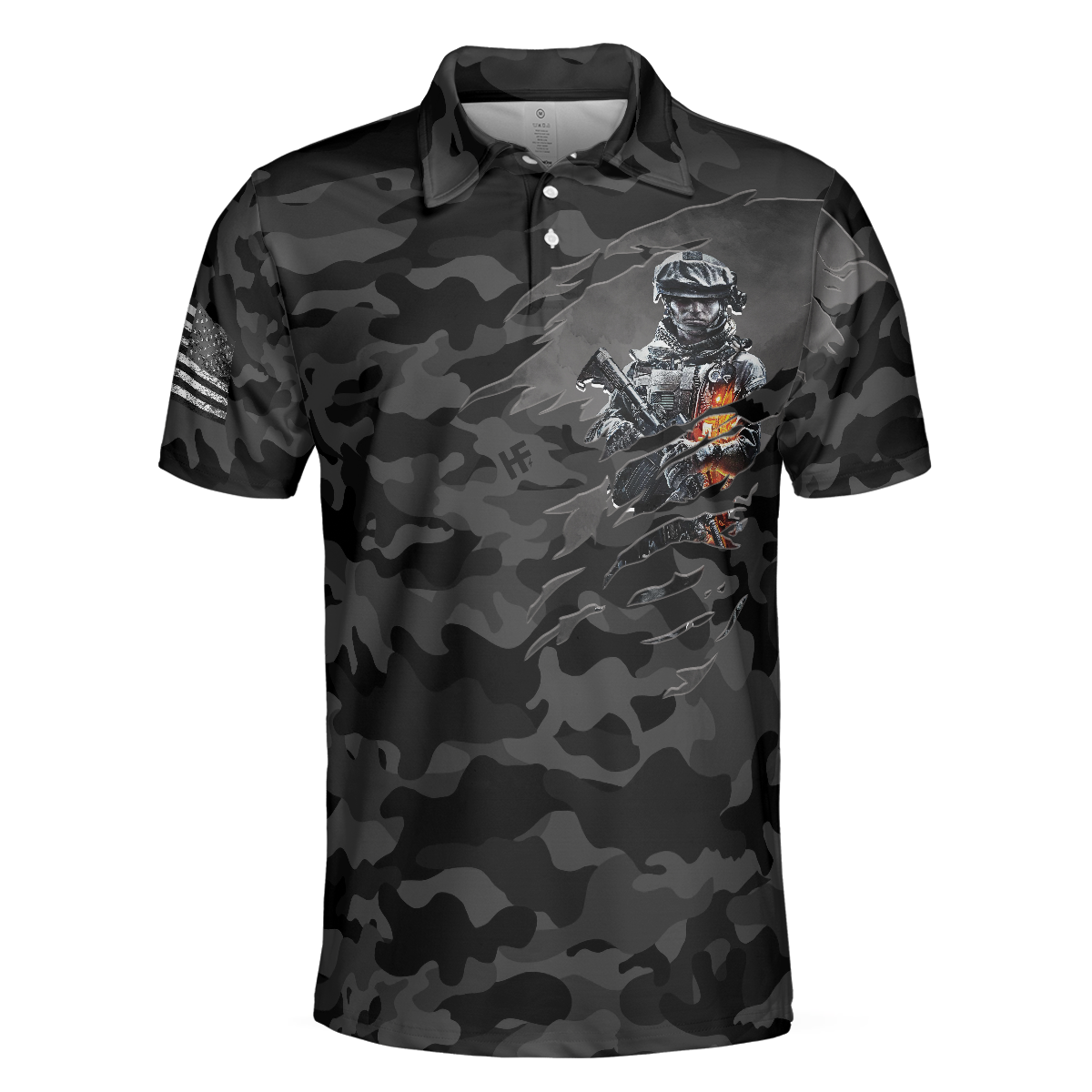 I Served My Country Polo Shirt Dark Colored Camouflage Veteran Shirt Design Best Gift For Veterans - 3