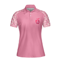 Pink Leopard Math Teacher Short Sleeve Women Polo Shirt Funny Math Shirt For Ladies - 3