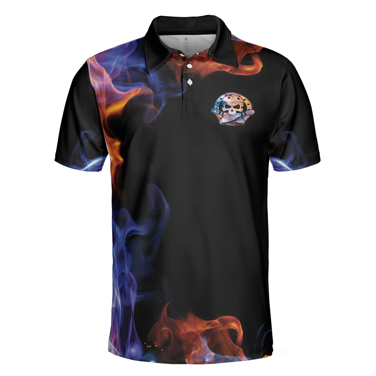 There Is No Crying In Bowling Just Lots Of Swearing Bowling Polo Shirt Cool Flame Pattern Bowling Shirt Design - 3