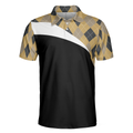 Just A Man Who Loves Golf  Beer Polo Shirt Argyle Pattern Polo Style Golfing Shirt For Men Best Drinking Golf Shirt - 3