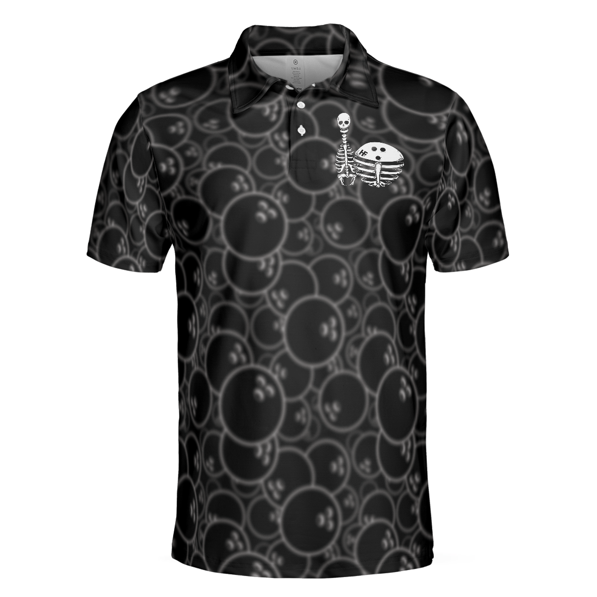 Real Grandpas Bowl Polo Shirt Black Ball Pattern Bowling Polo Shirt Funny Bowling Shirt With Sayings - 3