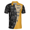 There Is Nothing A Beer And Golf Cant Fix V2 Polo Shirt Skull Plaid Pattern Golf Shirt Best Golf Drink Shirt - 3