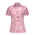 Golf Women Short Sleeve Women Polo Shirt Pink Leopard Shirt For Golf Ladies Funny Golf Shirt With Sayings - 3