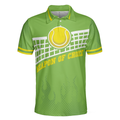 Weapon Of Choice Short Sleeve Polo Shirt Green Tennis Ball On The Net Polo Shirt Best Tennis Shirt For Men - 3