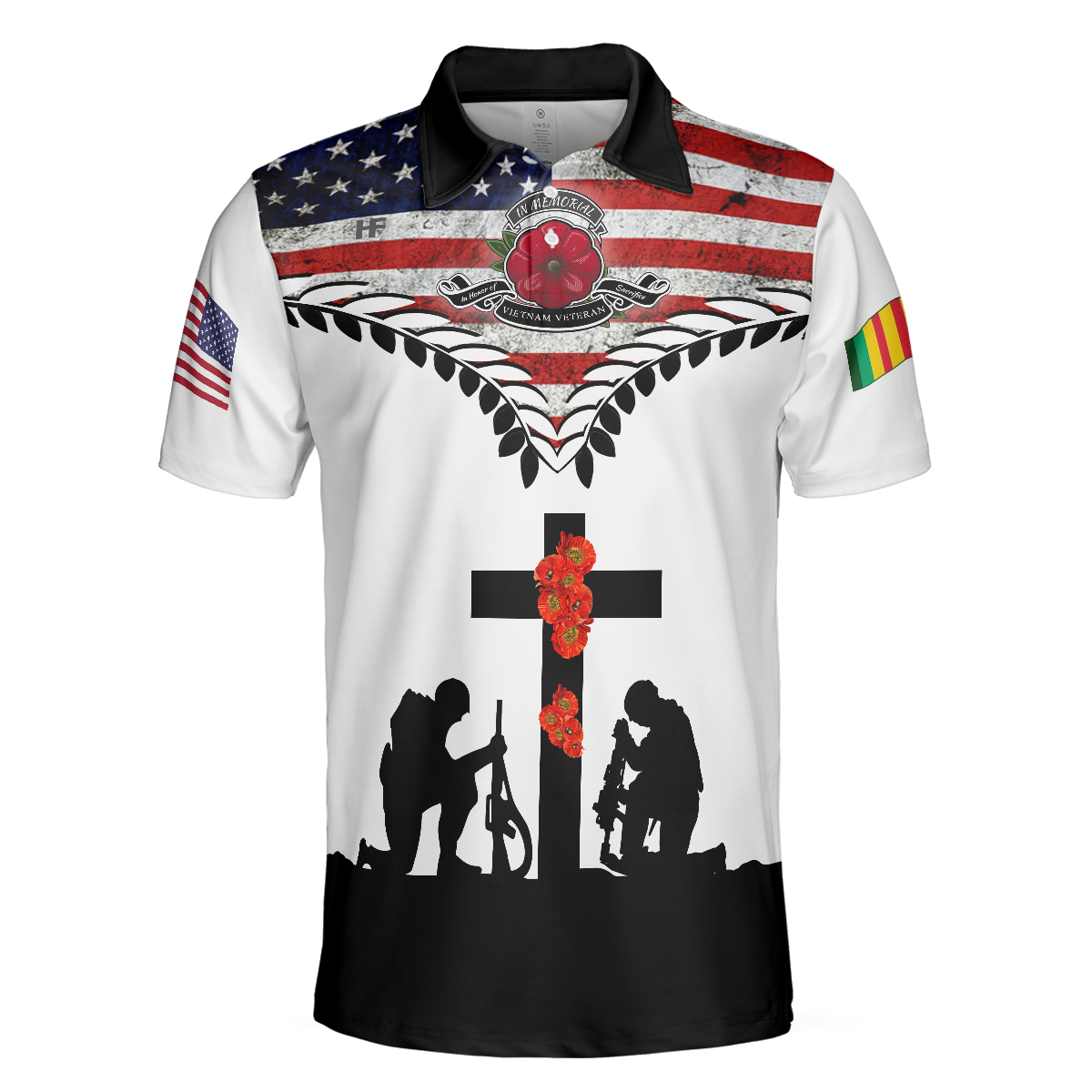 Vietnam Veteran Polo Shirt American Flag Veteran Shirt Design Thoughtful Gift For Vietnam Veterans - 3