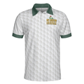 My Green Jacket Is In The Wash Polo Shirt White Golf Pattern Forest Green American Flag Golf Shirt For Men - 3