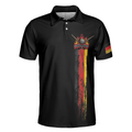 German Flag Master Baiter Golf Polo Shirt Black Wet Paint Skull Polo Shirt Best Golf Shirt For Men - 3