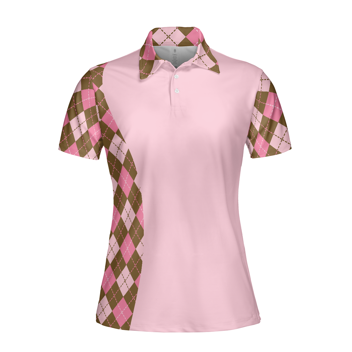 Some Girls Play With Dolls Real Girls Play Golf Short Sleeve Women Polo Shirt Argyle Pattern Shirt For Ladies - 3