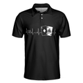 Poker Heartbeat Short Sleeve Polo Shirt Elegant Black Polo Shirt Best Poker Shirt For Men - 3