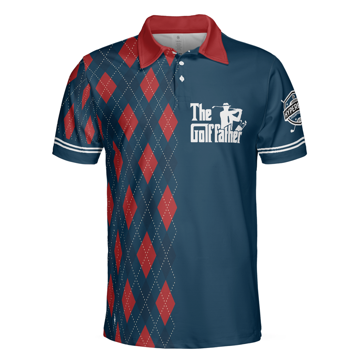 Best Papa By Par Argyle Pattern Custom Polo Shirt Personalized Polo Shirt Best Golf Shirt For Men - 3