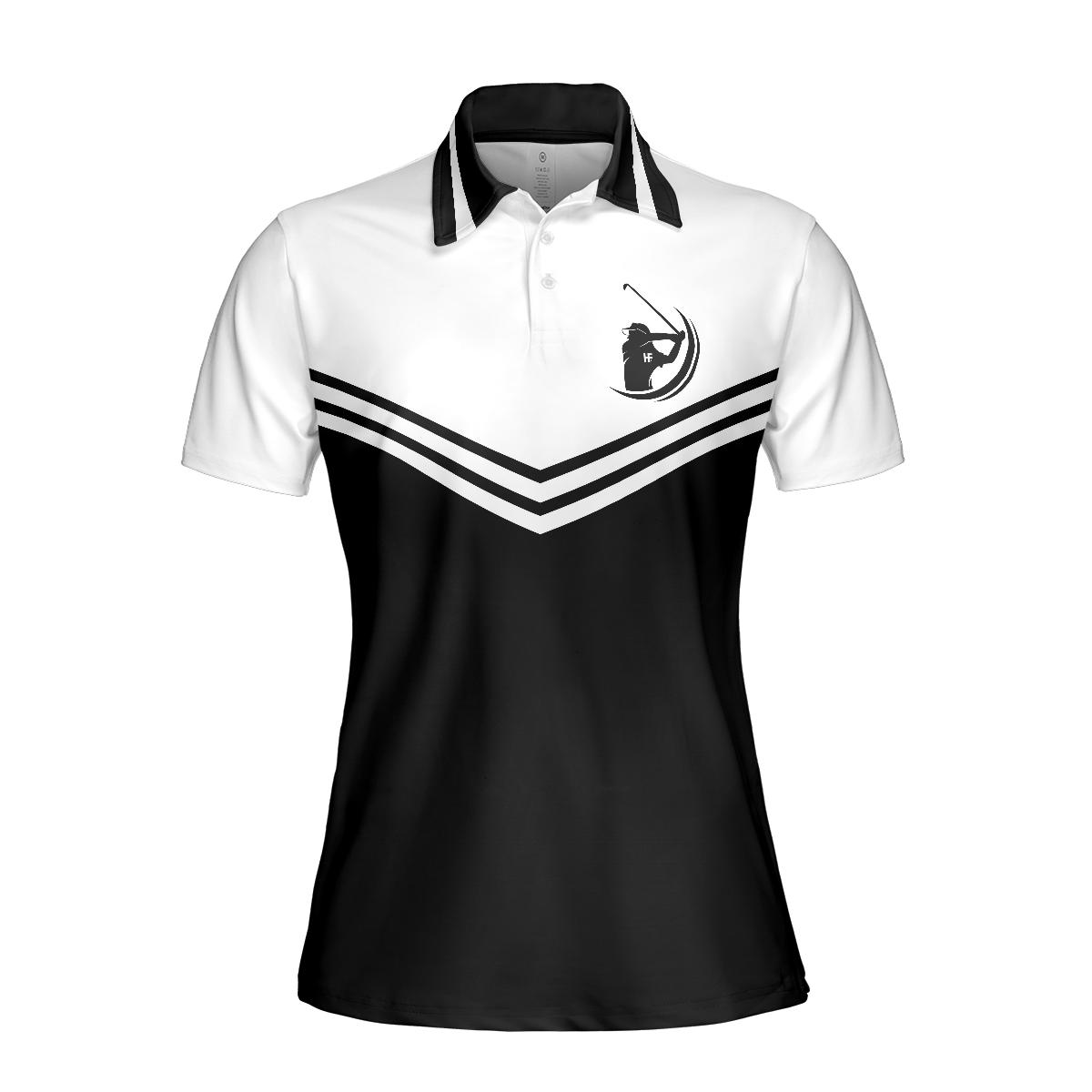 I Play Like A Girl Try To Keep Up Short Sleeve Women Polo Shirt Black And White Golf Shirt For Ladies - 3