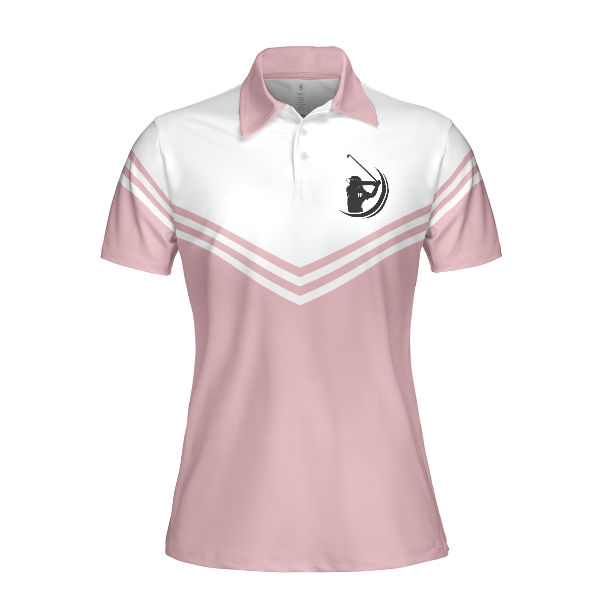 Tee Time Golf Short Sleeve Women Polo Shirt White And Pink Golf Shirt For Ladies - 3