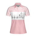 Pink Golfbeat Leopard Golf Short Sleeve Women Polo Shirt - 3