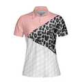 Golf Ball Texture With Leopard Pattern Golf Short Sleeve Women Polo Shirt Golf Shirt For Female Golfers - 3