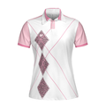 Golfing Forever Housework Whenever Leopard Argyle Style Golf Short Sleeve Women Polo Shirt Unique Female Golf Gift - 3