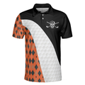 Golfing Without Bourbon Is Just Walking On The Grass Polo Shirt Colorful Argyle Pattern Golf Shirt Funny Golf Shirt - 3