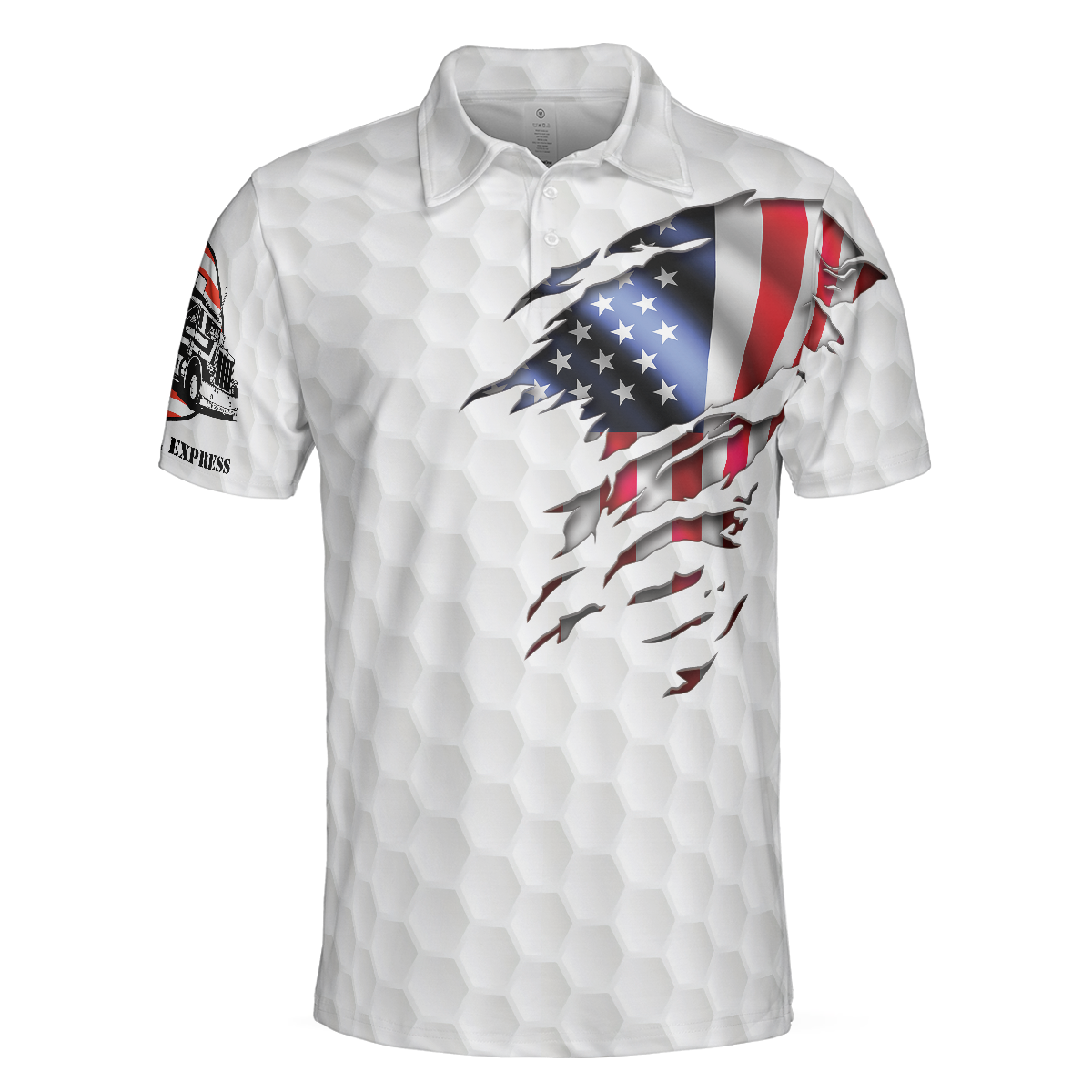 GE Golf American Flag Polo Shirt - 3