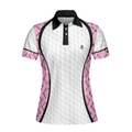 Swing Swear And Repeat Golf Girl Life Golf Short Sleeve Women Polo Shirt Argyle Pattern Golf Shirt For Ladies - 3