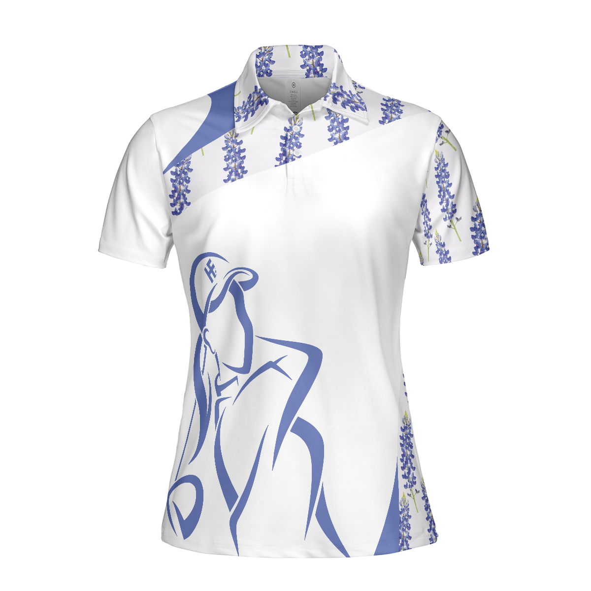 Bluebonnet Women Golfer Short Sleeve Women Polo Shirt Unique Female Golf Gift - 3