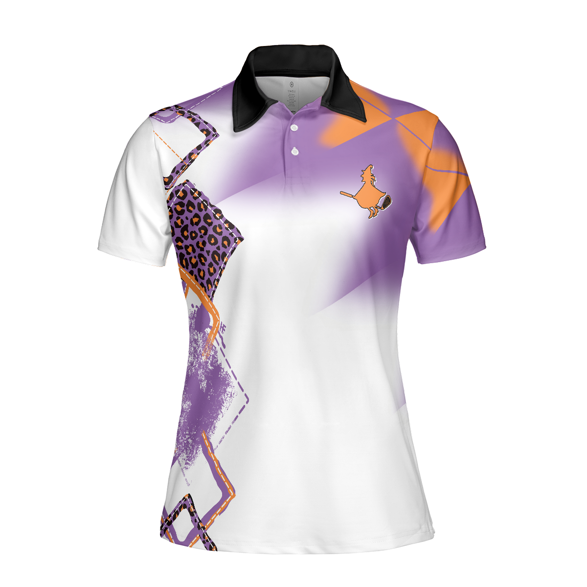 My Broom Broke So Now I Golf Short Sleeve Women Polo Shirt Halloween Golf Shirt For Women - 3