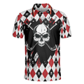 Just Gonna Stand There And Watch Me Golf Polo Shirt Argyle Pattern Skull Golf Shirt For Men - 3