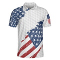 American Flag Ripped Golf Polo Shirt Simple American Golf Shirt Design Best Golf Gift Idea For American Golfers - 3