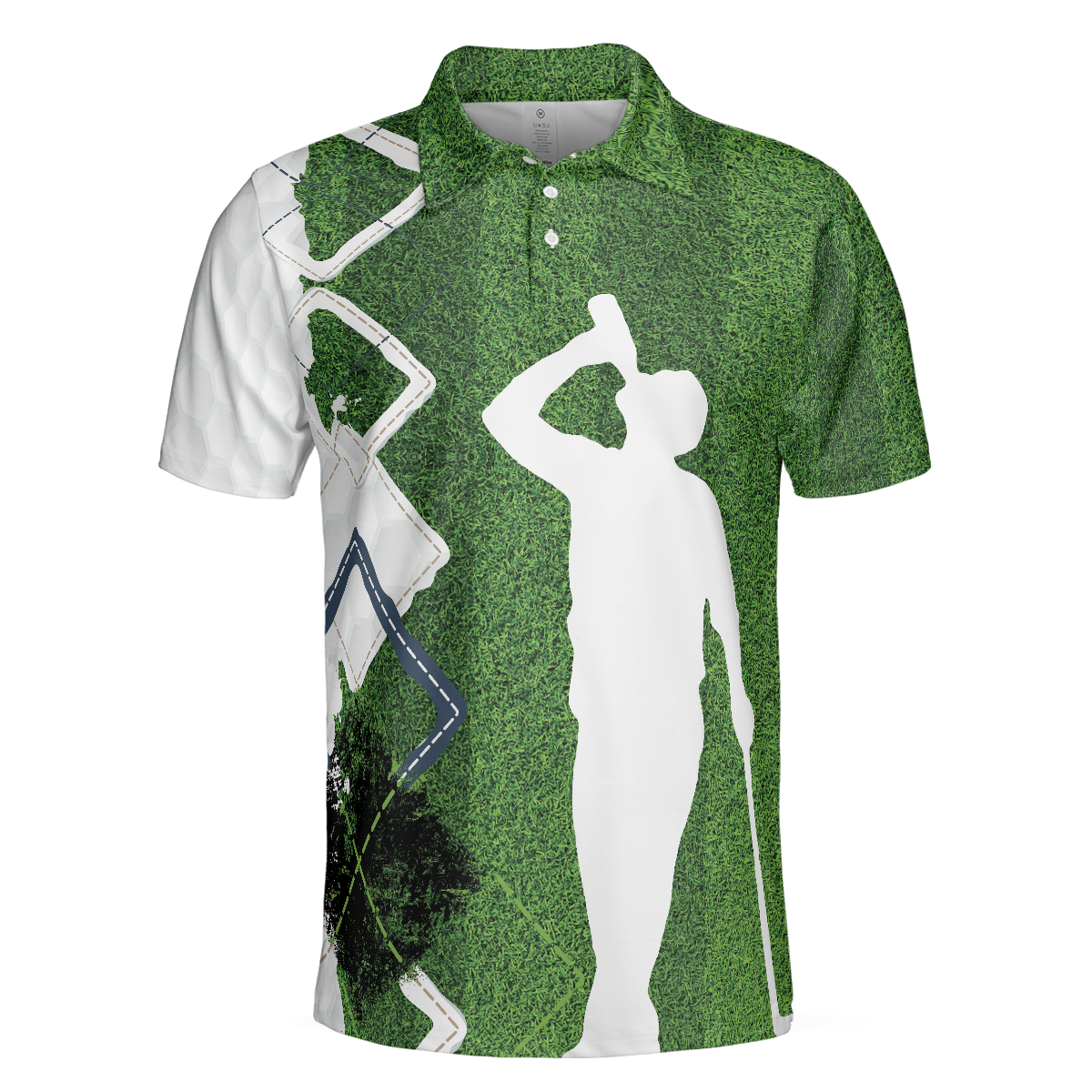 I Got A Cold Beer On Every Hole In One Golf Polo Shirt Green Argyle Golf Shirt For Men Best Drinking Golf Shirt - 3