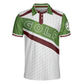 White And Green Men Golfer Golf Polo Shirt Unique Golf Shirt For Men Cool Gift For Golfers - 3