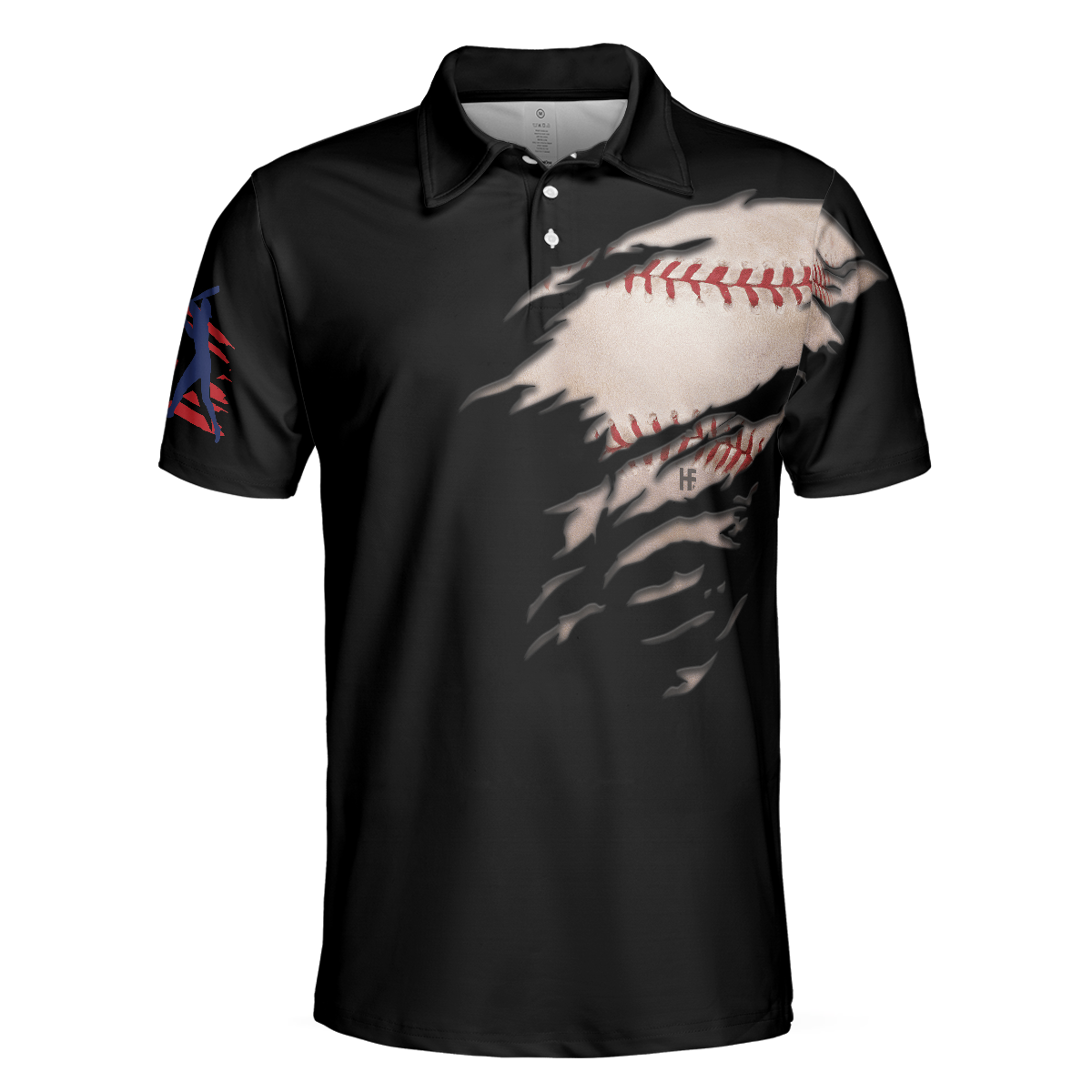 America Baseball Polo Shirt American Flag Baseball Shirt For Men - 3