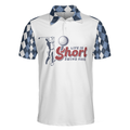 Life Is Short Swing Hard Short Sleeve Polo Shirt Argyle Pattern Polo Shirt Best Golf Shirt For Men - 3