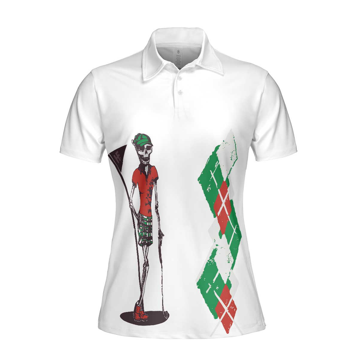 Kiss My Putt Golf Short Sleeve Women Polo Shirt - 3