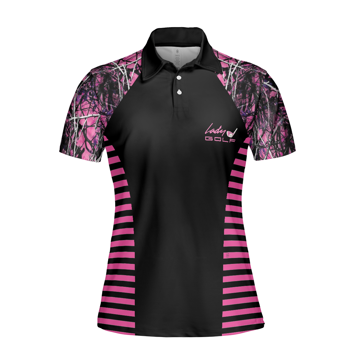 Thinning Layout Sexy Golf Girl Pink Camouflage Pattern Golf Short Sleeve Women Polo Shirt Best Golf Ladies Shirt - 3