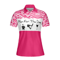 Plan For The Day Pink Golf Short Sleeve Women Polo Shirt - 3