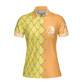 Golf Is Fore Girls Short Sleeve Women Polo Shirt Yellow Argyle Pattern Golf Polo Shirt Cool Golf Gift For Women - 3