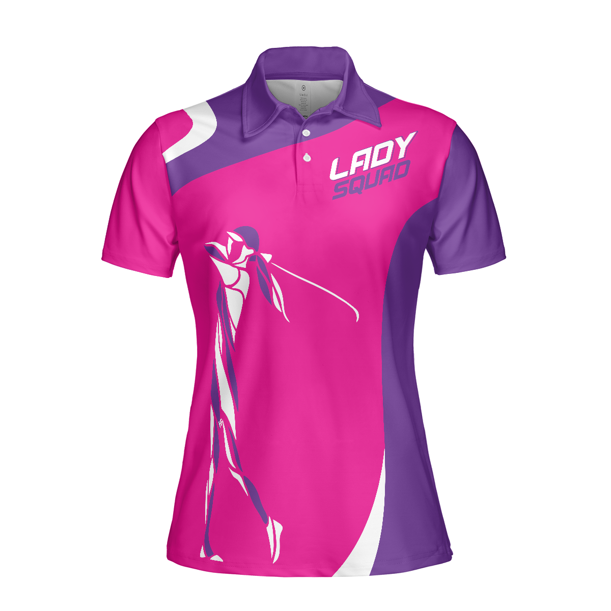 Girl Squad Golf Girl Short Sleeve Women Polo Shirt Purple And Pink Golf Shirt For Ladies Unique Female Golf Gift - 3