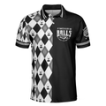 Golf The Way I Do Polo Shirt Black And White Argyle Pattern Polo Shirt Best Golf Shirt For Men - 3