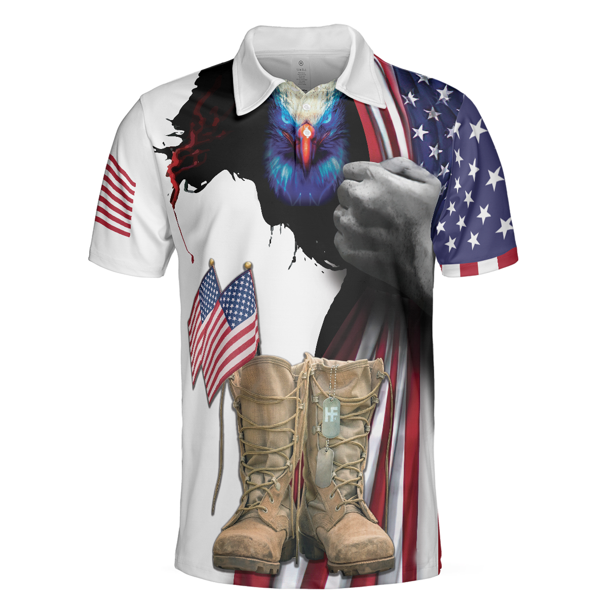 Every Veteran Is A Hero Polo Shirt Eagle American Flag Polo Shirt Patriotic Veteran Shirt For Men - 3